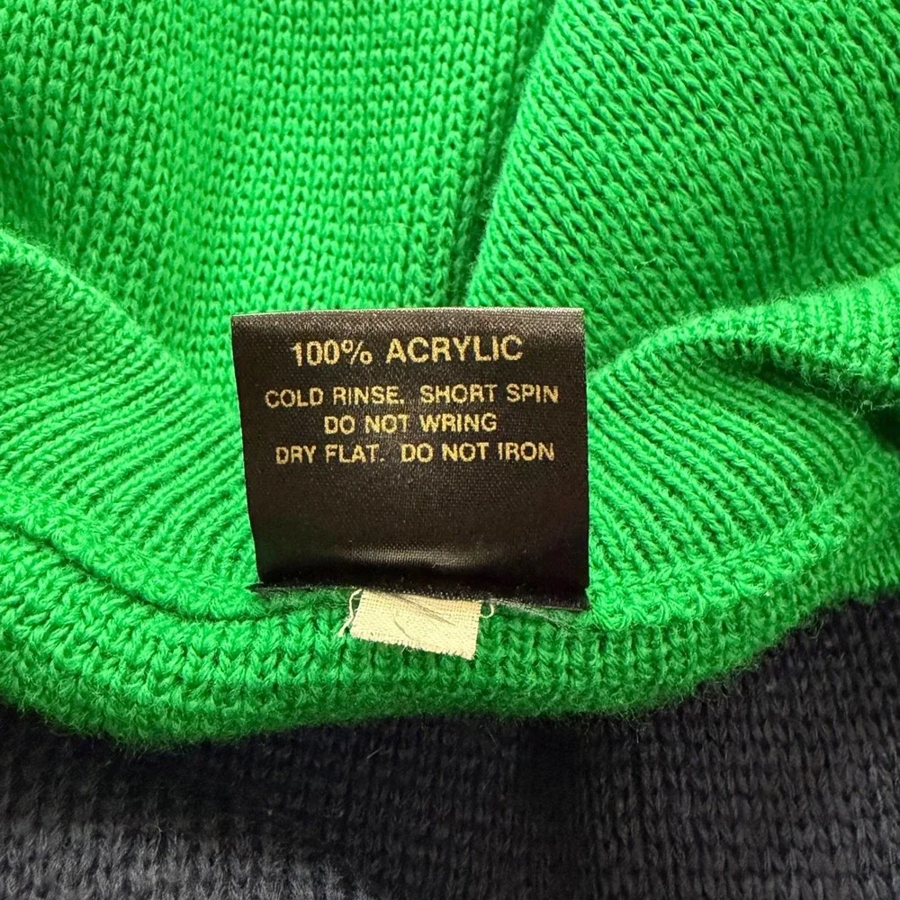 Blarney Castle Knitwear Shamrock Sweater Green Navy White Mens XXL Ireland